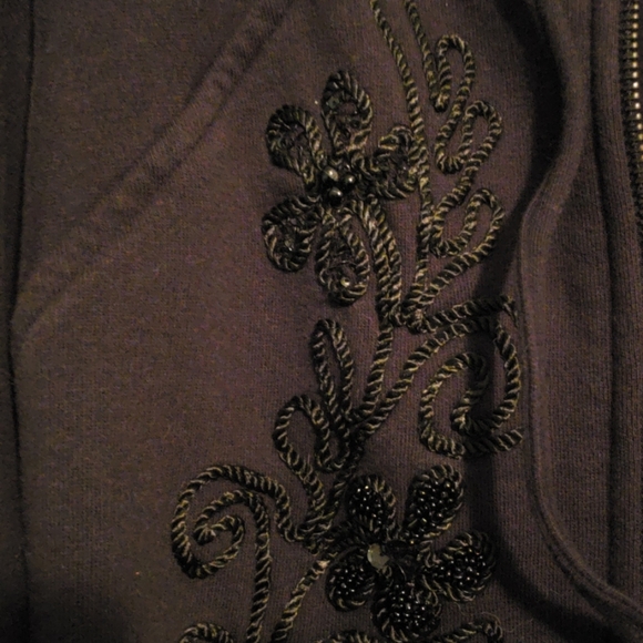 Hoodie Sweat Jacket Embellished - Picture 4 of 8